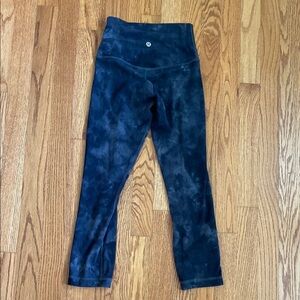 Lululemon Align Crop 21" *Diamond Dye Diamond Dye Asphalt Grey True Navy Size 2